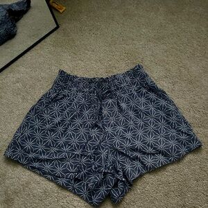 a new day High Waist Geometric Blue Shorts